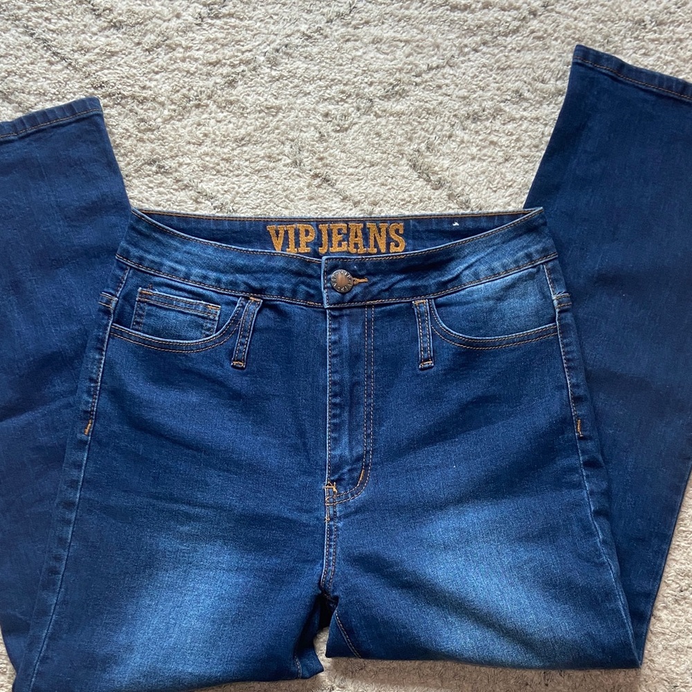 VIP Women's Dark Blue High Rise Jeans
